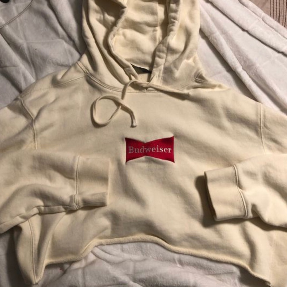 Vintage Budweiser crop hoodie